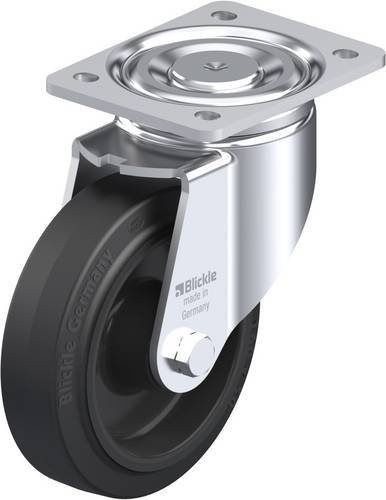 Blickle Lenkrolle 43430 LH-POEV 160R in Schwarz/Grau mit Tragfähigkeit bis 400 kg und Rad-Durchmesser 160 mm - Bild 1