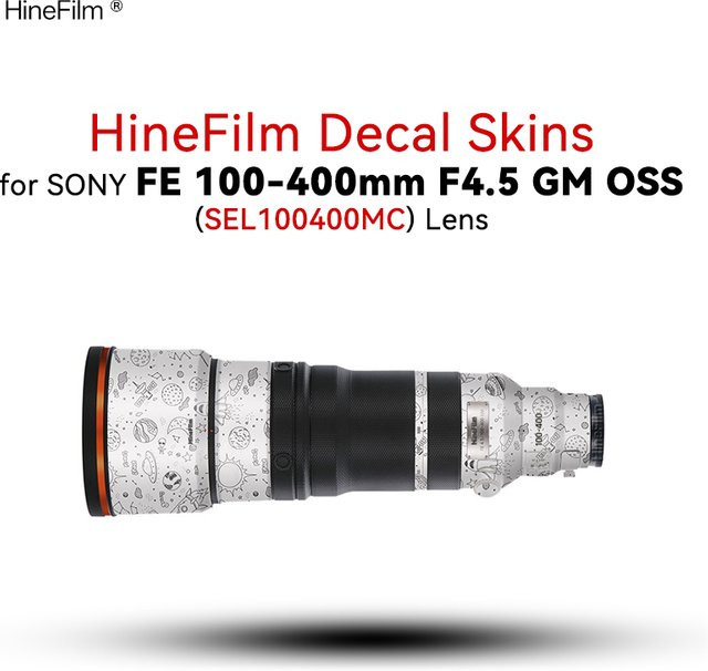 Hinefilm Objektivschutzfolie für Sony FE 100-400mm f4.5 GM Objektiv-Skin in Weiß - Bild 1