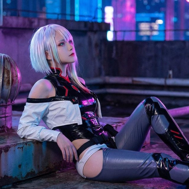 bilibili Anime Lucy Cosplay Kostüm, Rollenspiel-Outfit, Leder, Set / Bundle - Bild 1