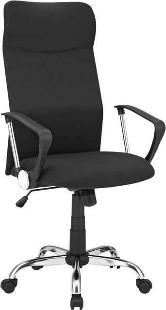 Ergonomischer SONGMICS Bürostuhl als Drehstuhl mit Stoffbezug und Armlehnen in Schwarz - Bild 2