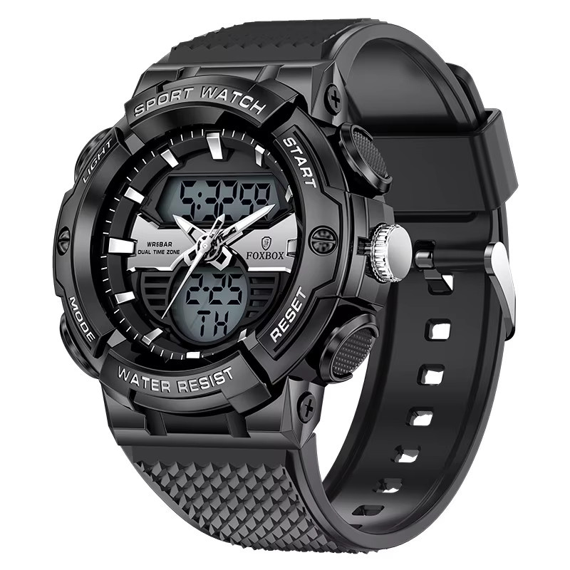 LIGE Digitaluhr, Quarz, Kunststoff, Schwarz, Herren - Bild 4