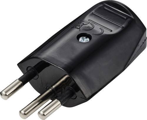 Sygonix Netzstecker Schweiz SY-7279262 aus Kunststoff in Schwarz 250 V/AC - Bild 1