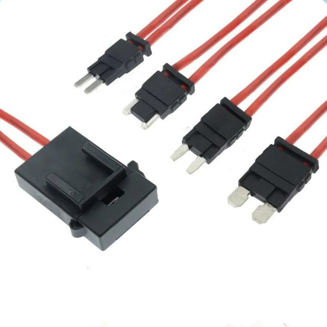ESHYLALA Automobil Sicherung Halter Verlängerung mit 16AWG Draht, 32V 25A Strom Kollektor Kabelbaum Adapter für elektronische Geräte und Werkzeuge - Bild 1