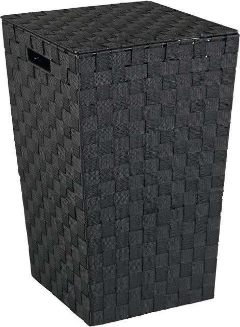 Wenko Wäschetruhe Adria Square Schwarz B/H/T: 33 x 53 x 33 cm - Bild 1