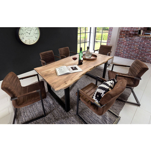 SIT Tisch TABLES & CO aus Akazienholz in Schwarz und Braun, Höhe: 78 cm, Tiefe: 100 cm - Bild 3