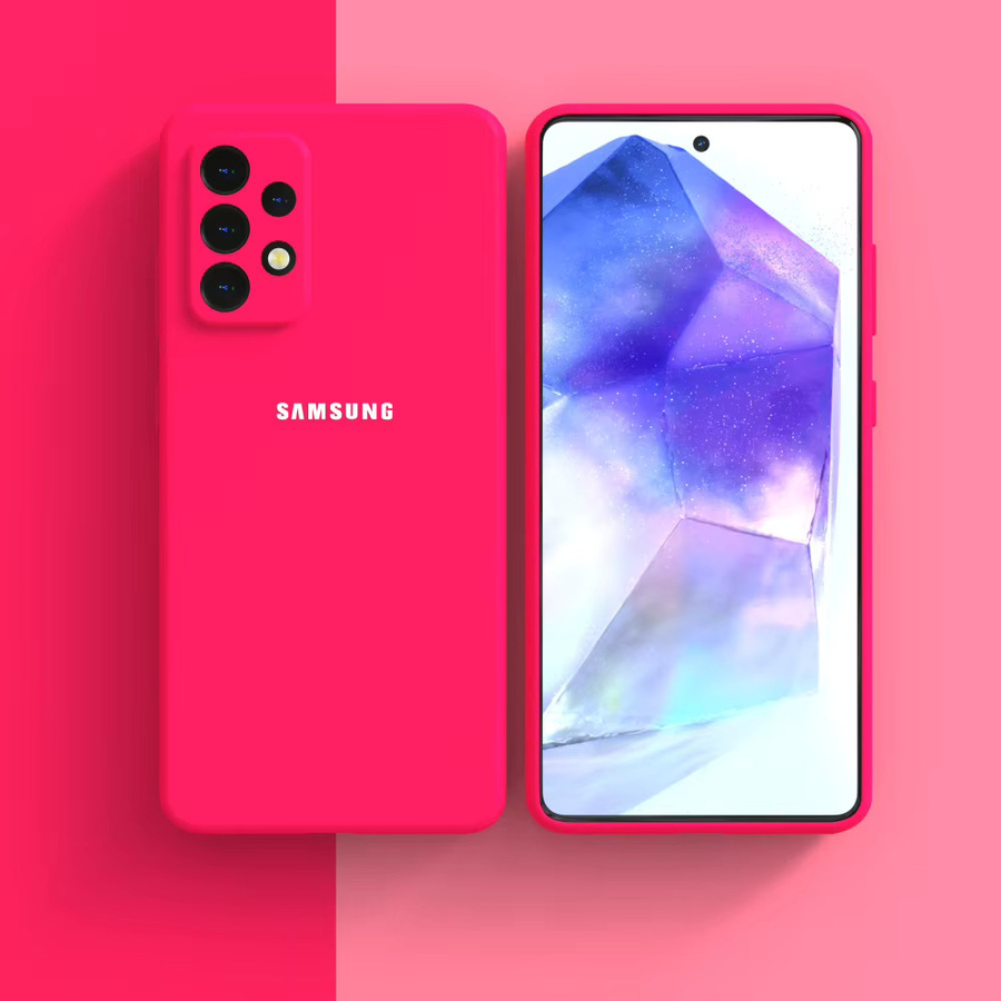 Stoßfeste Silikonhülle für Samsung Galaxy A73 A72 A53 A52 A33 A32 A15 A14 A13 A55 A54 A35 A34 A16 in Pink - Bild 4