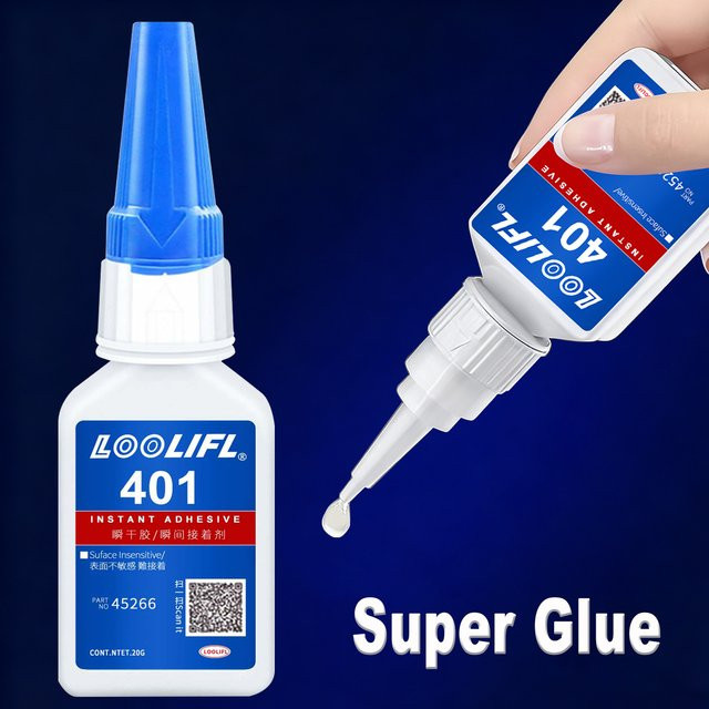 LOOLIFL Super Glue Gel transparent, Mehrzweckkleber für Kunststoff, Metall und Keramik, 20 g - Bild 1