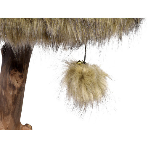 Dobar Design-Katzenmöbel Sunny Kratzbaum aus Pappelholz und Naturholzstämmen in Braun B/T/H: 50 x 40 x 104 cm - Bild 2