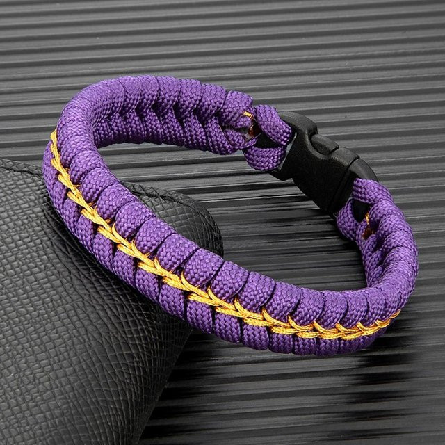 YULIN Armband Paracord, Kunststoff, Schwarz, Unisex - Bild 1