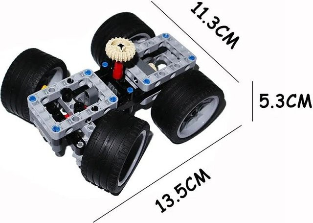 Yiran toy Modifizierte Autos Mechanisches Sportwagen-Chassis, Baustein-Anbauteile, grau, ab 14 Jahren - Bild 1