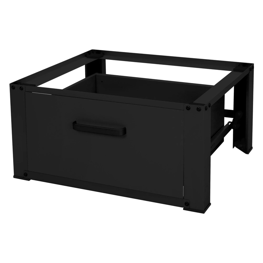 ML-Design Waschmaschinen Untergestell mit Schublade aus pulverbeschichtetem Stahl, Schwarz, B/T/H: 63 x 54 x 31 cm - Bild 3