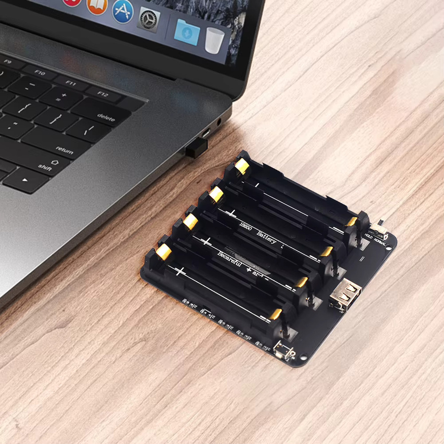 ALLOET 18650 Batteriehalter Zweispannungs-Lithium-Batteriemodul mit Micro-USB Mobile Power Erweiterungsplatine für Raspberry Pi in Schwarz - Bild 3