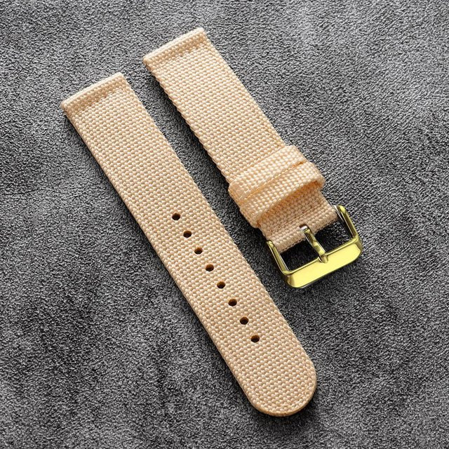 TolTales Uhrenarmband Nylon, Schwarz, Unisex, 24mm - Bild 1