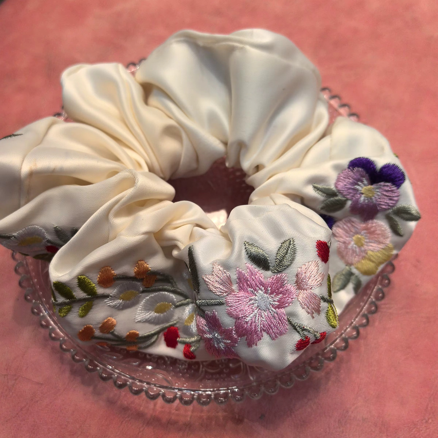 JIAONUOER Scrunchies, Damen, Mädchen, bestickt - Bild 2
