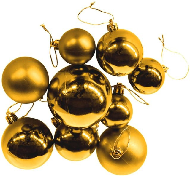 Lex Christbaumkugeln Gold 30 Stück aus Kunststoff als Weihnachtsdeko für deinen Baumschmuck - Bild 1