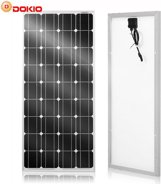 DOKIO Solarpanel 200W Monokristallines Solarpanel 18V in Schwarz - Bild 1