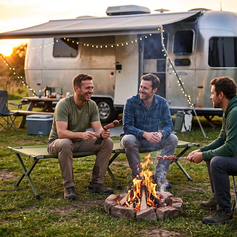 ELOOLE Campingliege als ultraleichtes Klappbett in Grün für Outdoor und Reisen - Bild 6