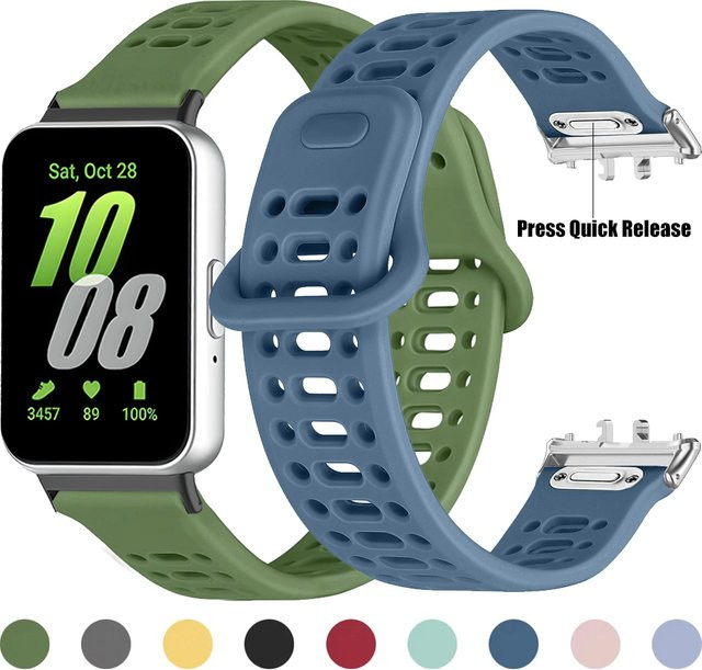 CHIICSMART Uhrenarmband Silikon, Schwarz, Unisex, Samsung Galaxy Watch Fit 3, Samsung Galaxy Fit3 - Bild 1