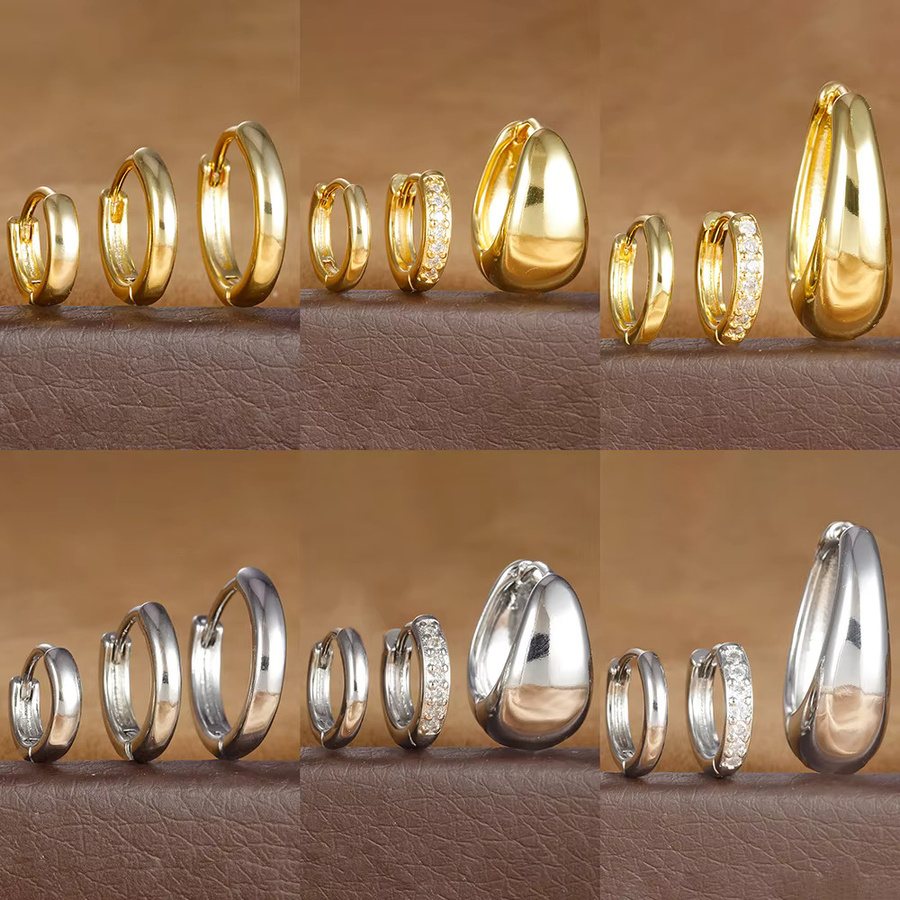 Ohrringe Set Edelstahl, Bicolor, Gold Silber Farbe, Damen - Bild 3