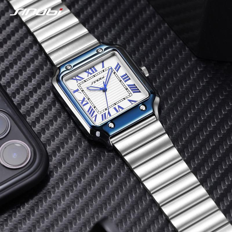 Sinobi Armbanduhr Edelstahl, Quarz, Silber, Herren - Bild 7
