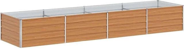 vidaXL Hochbeet aus verzinktem Stahl in Hellbraun B: 320 cm, T: 80 cm, H: 45 cm - Bild 1