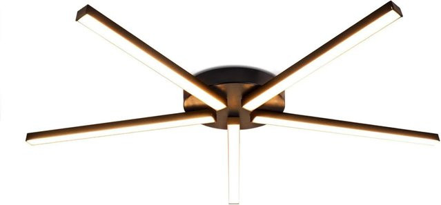 NETTLIFE LED Deckenleuchte aus Metall in Schwarz, Durchmesser: 64 cm - Bild 1