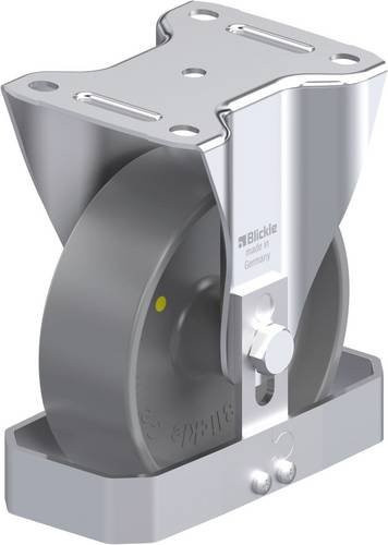 Blickle B-PO 150G-ELS-FS Stahlblech-Bockrolle in Grau mit 150 mm Rad-Durchmesser und 400 kg Tragfähigkeit - Bild 1
