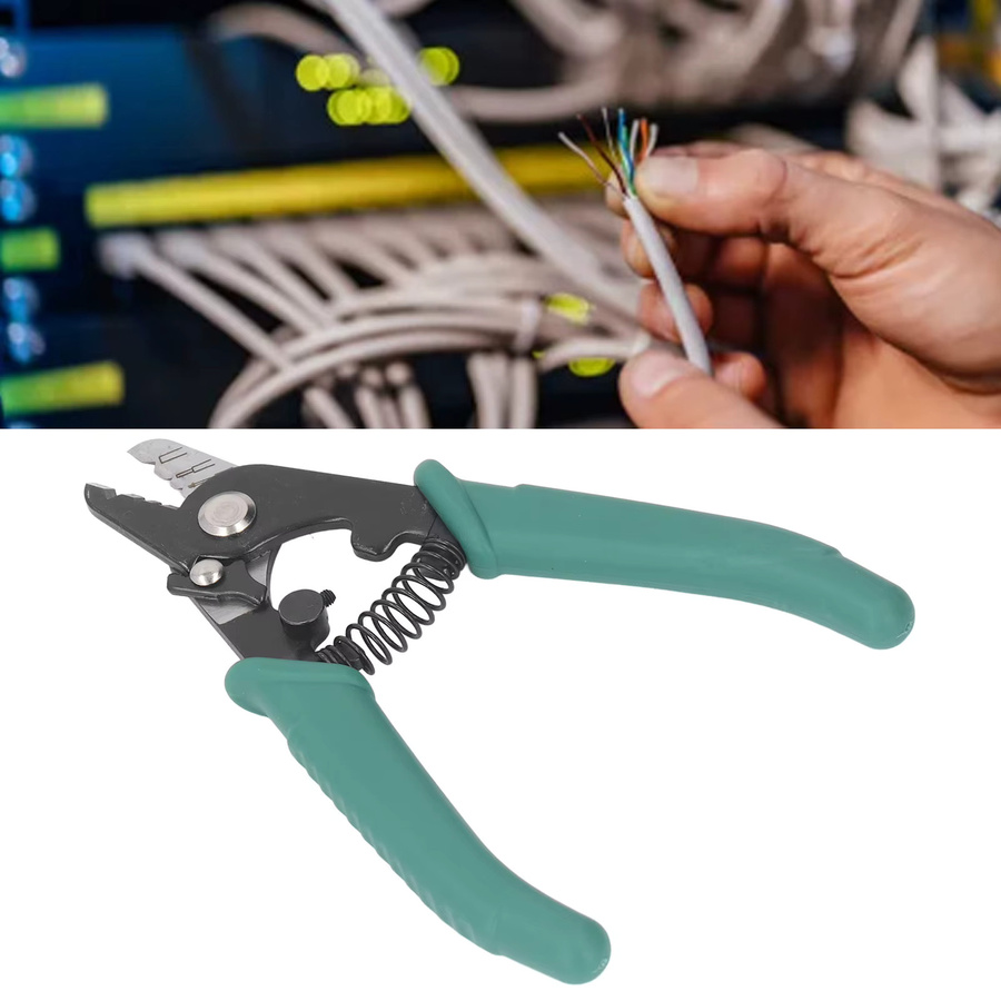 Präzise 3-Port-Glasfaser-Abisolierzange in Blau für exaktes Abisolieren von Glasfaserkabeln und Drähten - Bild 2
