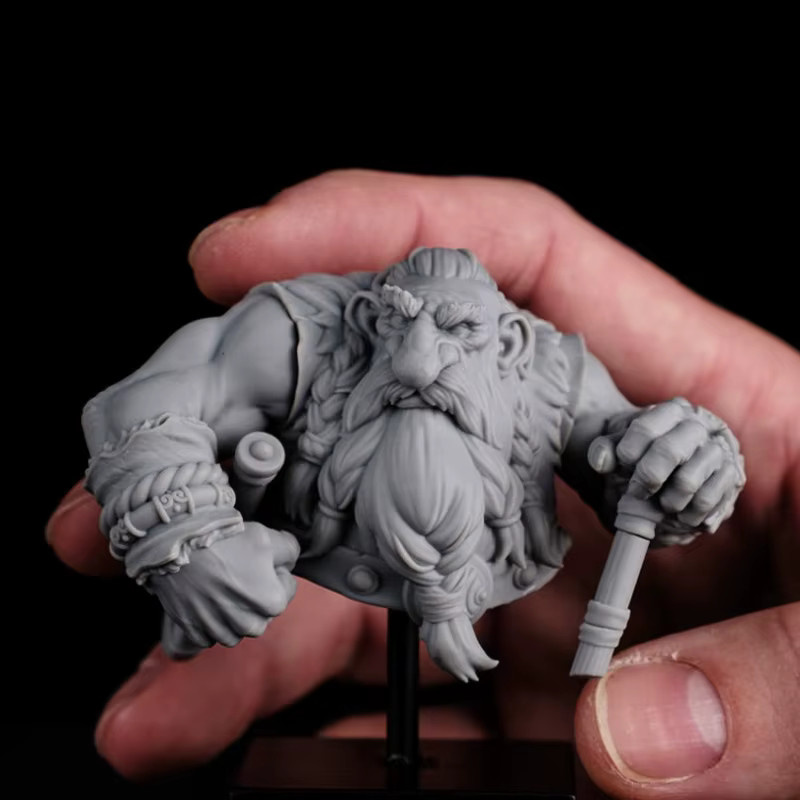 JIJIE Fantasy Zwerg-Sammler-Statue, Büstenmodellbausatz, 60-mm-Maßstab - Bild 2