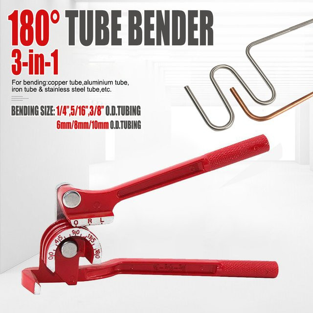 QDS Manuelles Rohrbiegewerkzeug aus Messing für Bremsleitungen und Kupferrohre in den Größen 1/4", 5/16" und 3/8" - Bild 1