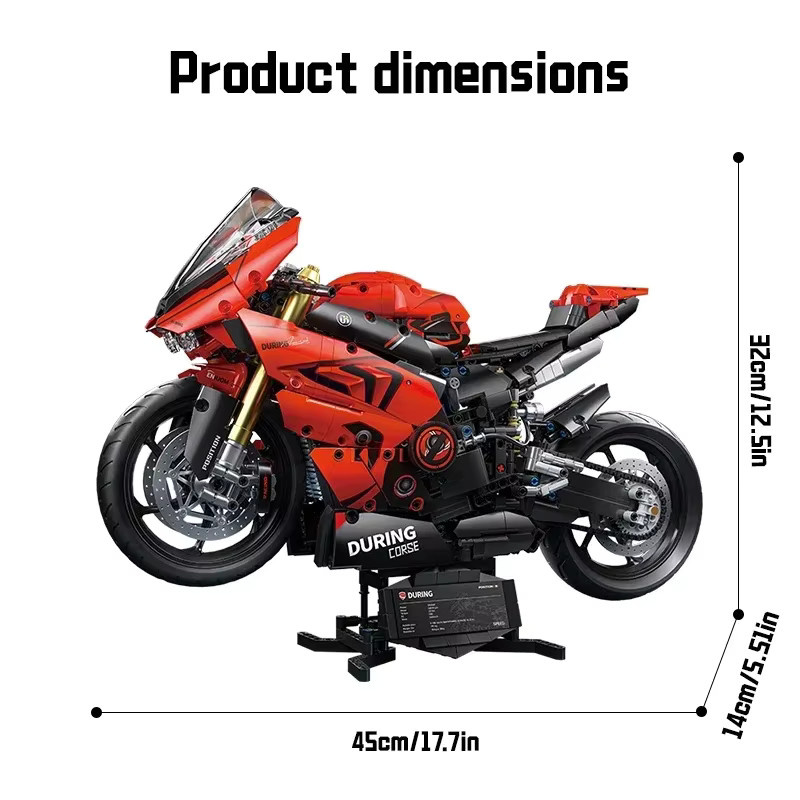 TOYLINX Super Bausteine Motorrad, Bausatz, 1:5 Maßstab - Bild 2