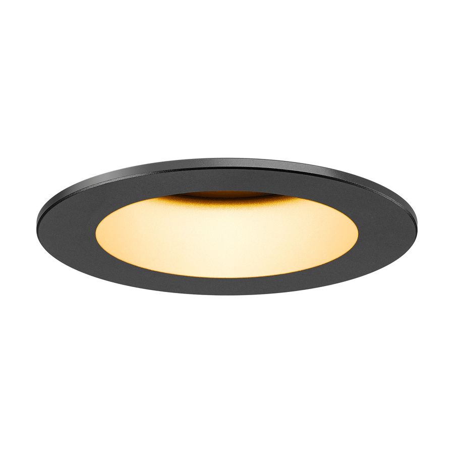 Luxvenum LED Einbauleuchte schwarz, dimmbar, IP44, Höhe: 4,2 cm - Bild 1
