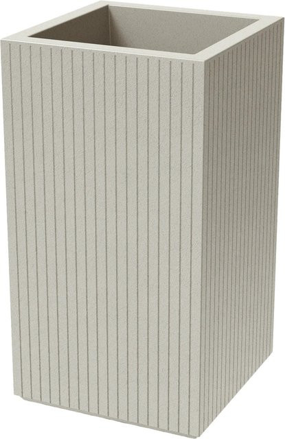 Prosperplast Blumentopf Coro Square modern gerippt in Sand, B/T/H: 40 x 40 x 70 cm - Bild 1