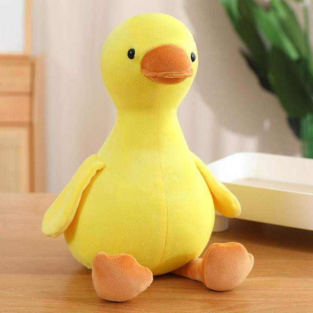 Große Gelbe Ente und Weiße Gans Puppe, Stofftier Plüschtier, Gelb, Weiß, ab 14 Jahren - Bild 1