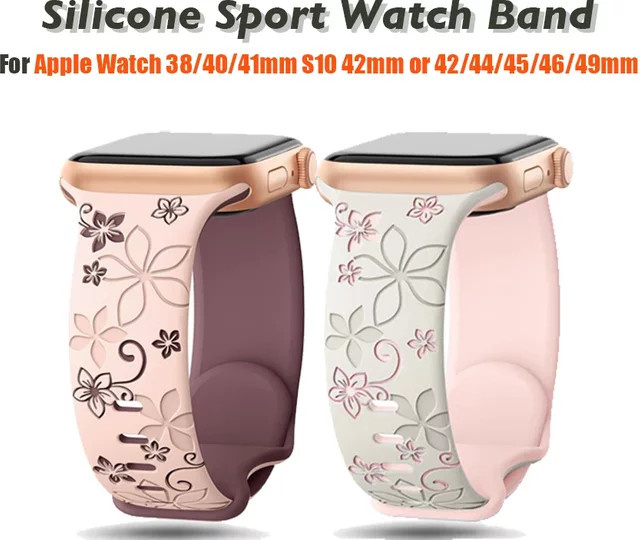 Armband aus Silikon, graviert, Unisex, für Apple Watch - Bild 1