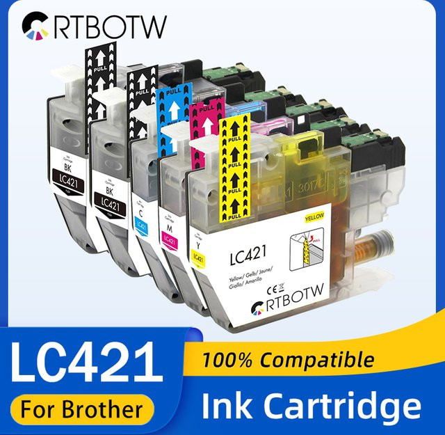 Kompatible Tintenpatronen LC421XL für Brother Drucker DCP-J1050DW, MFC-J1010DW und DCP-J1140DW in Schwarz und Multicolor - Bild 1