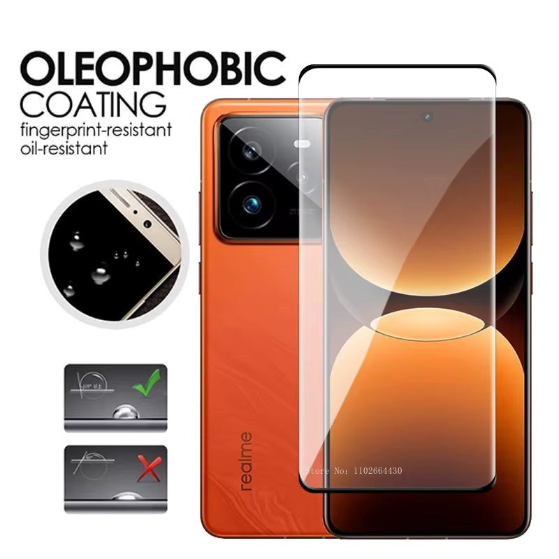 6 in 1 Kamera-Schutzfolie aus gehärtetem Glas für Realme GT 7 Pro, 3D gebogene Vollabdeckung, transparent - Bild 4