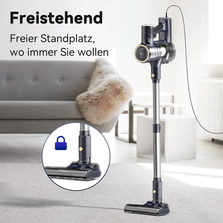 INSE I8 Kabelgebundener Staubsauger in Blau, 600 W, 25 kPa, leistungsstarker 6-in-1 Handstaubsauger für Teppiche und Tierhaare, beutellos - Bild 7