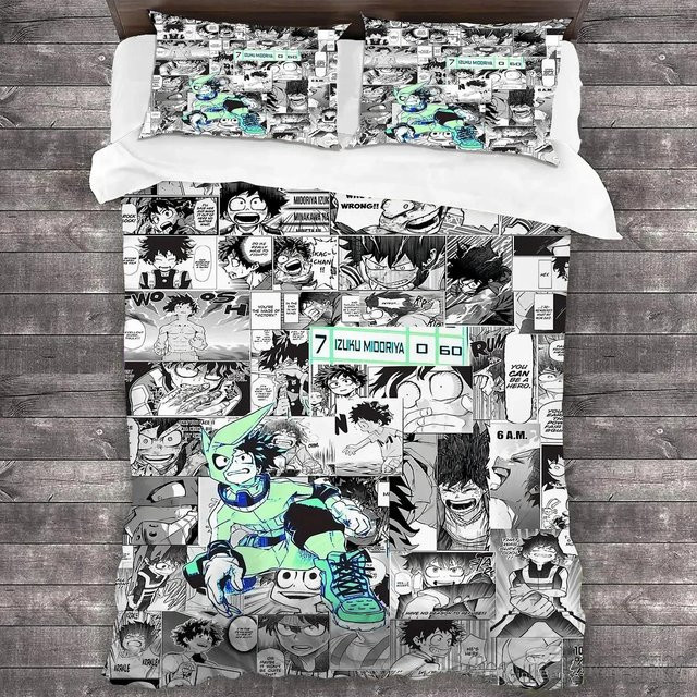My Hero Academia Bettwäsche-Set für Kinder, 3-teiliges Set mit HD-Bettdeckenbezug, Multicolor, B/H: 135 x 200 cm - Bild 1