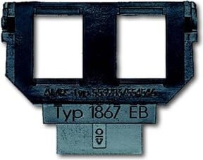 Busch-Jaeger Sockel für 1758 Modul-Jack 2x6u.8p 1867 EB in Schwarz - Bild 1
