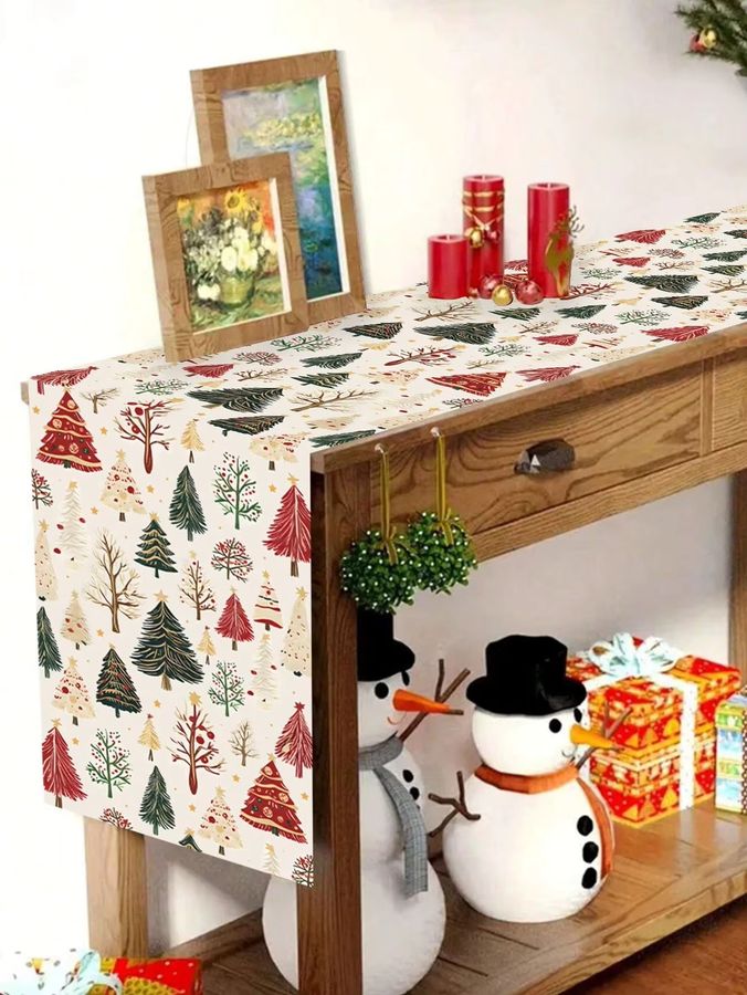 JIT Tischläufer mit buntem Weihnachtsbaummuster für deine festliche Esstischdekoration - Bild 4