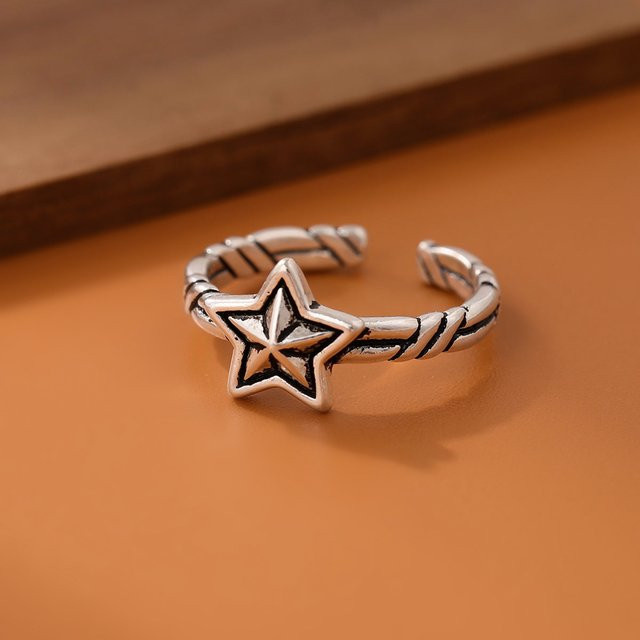 Ring 925 Silber, Stern, Vintage - Bild 1