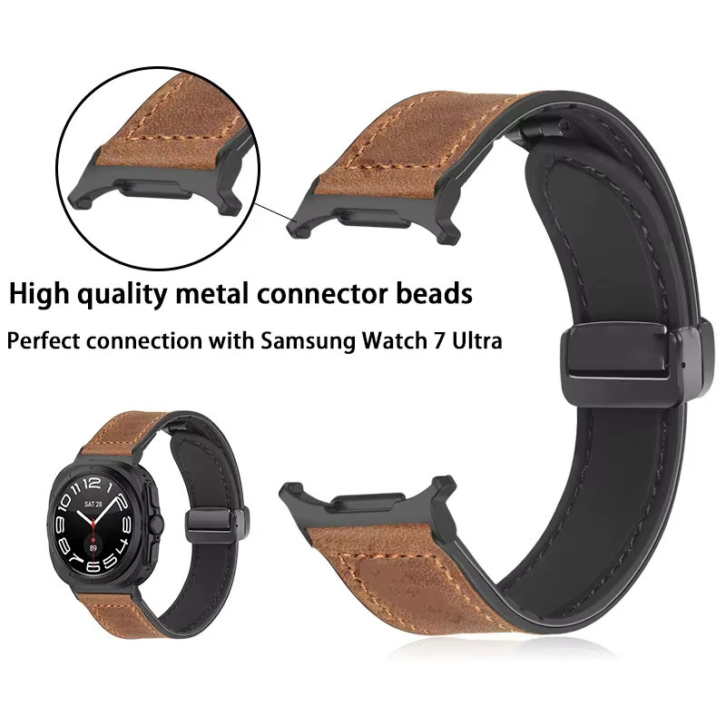 Uhrenarmband Silikon, Magnetisches Faltschließen, Samsung Galaxy Watch Ultra 47mm, Unisex - Bild 2