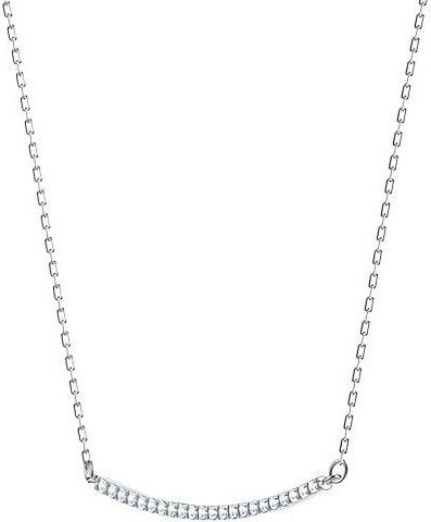 Swarovski Halskette, Rhodinierte Lächeln, Damen, Weiß-Gold - Bild 1