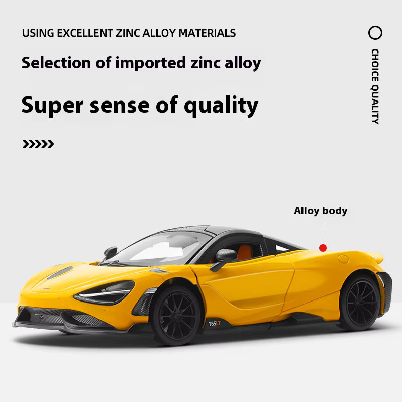 Maisto McLaren 765LT Supersportwagen-Modell, 1:24, Gelb - Bild 2