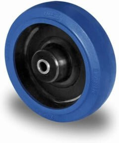 CASCOO Einbaurad R4F1 mit Rollenlager, blau, Rad-ø 100 mm, B: 35 mm, Polyamid-Felge und elastischer Lauffläche, Tragkraft bis 150 kg - Bild 1