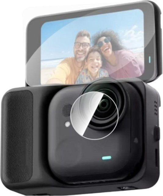 2 Stück Displayschutzfolie aus gehärtetem Glas für Insta 360 Go Ultra HD, transparent und kratzfest - Bild 1