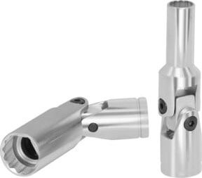 KS Tools CHROMEplus 12-kant-Stecknuss mit Gelenk 3/8 Zoll 9/16 Zoll in Silber - Bild 1