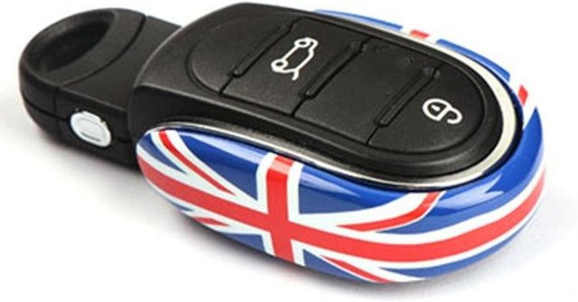 Autoschlüsselgehäuse aus Metall für Mini Cooper F54 F55 F56 F57 F60 JCW Clubman Countryman in Red Union Jack und Schwarz von Top Car Parts - Bild 1