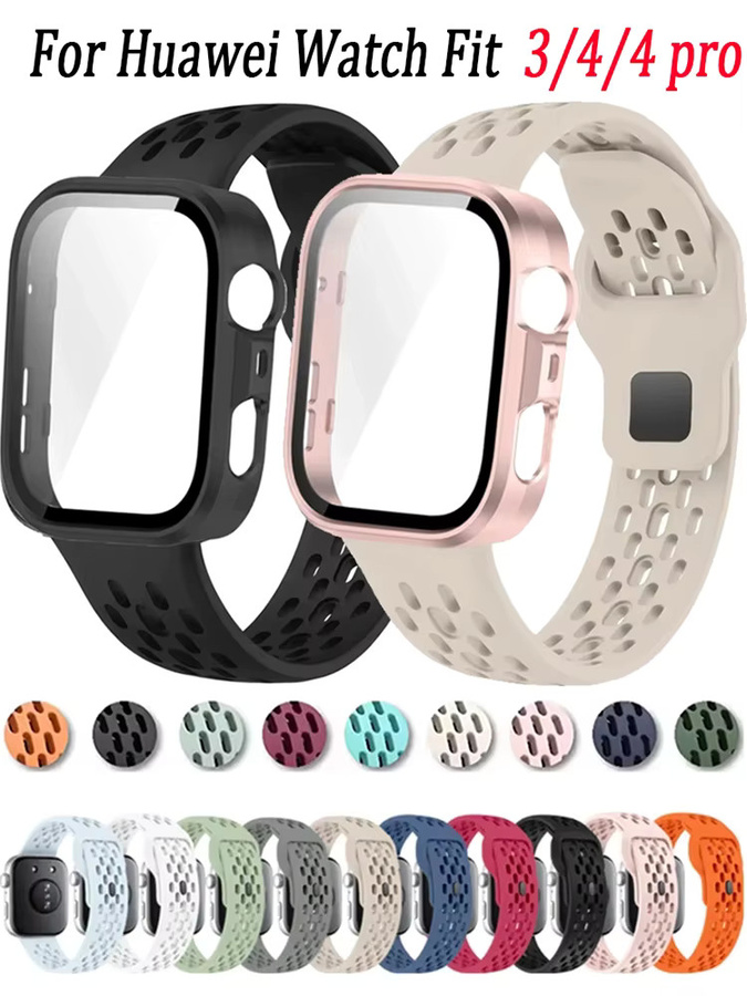 Huawei Silikonarmband, Schwarz, Unisex, Huawei Watch Fit 4/4 Pro/3 - Bild 5